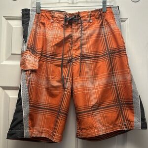 Zeroxposure men’s swim shorts orange / grey size M